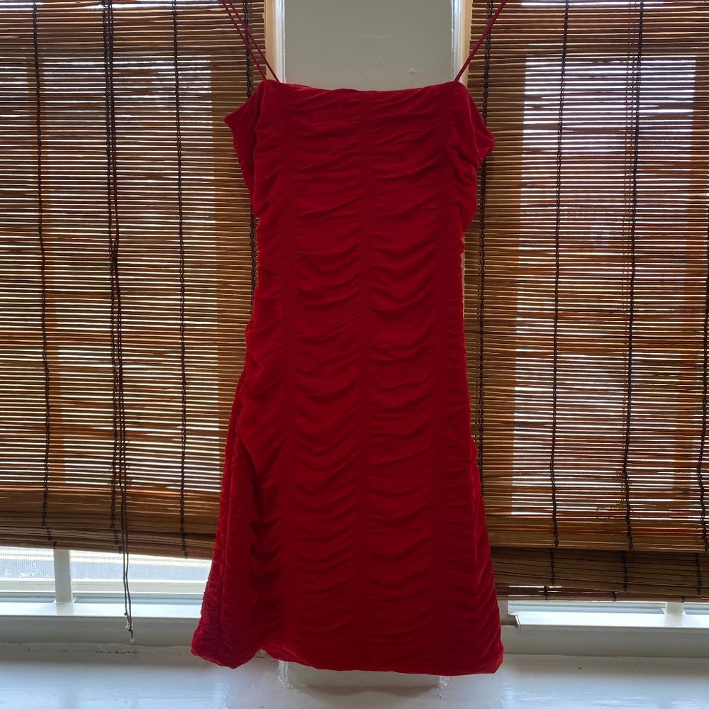 Red Mini Dress Keyhole Cutout size M